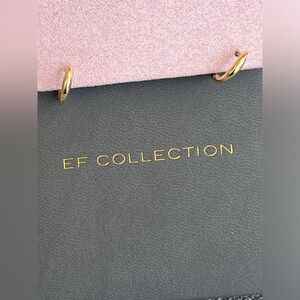 EFC EF Collection 14k yellow gold dome huggies hoops earrings pair
